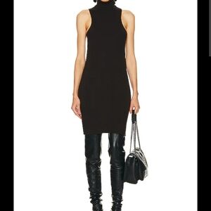 Versace Jeans Collection Sleeveless Turtleneck Sweater Bodycon Dress